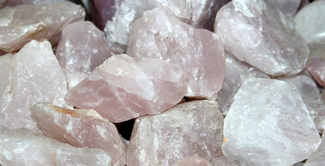 Pale pink rose quartz